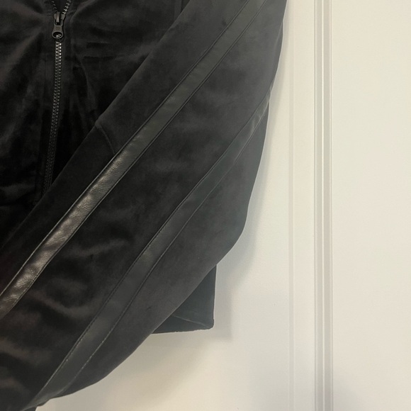 NWT-  BLANC NOIR- Sporty Velour Jacket - Picture 4 of 8